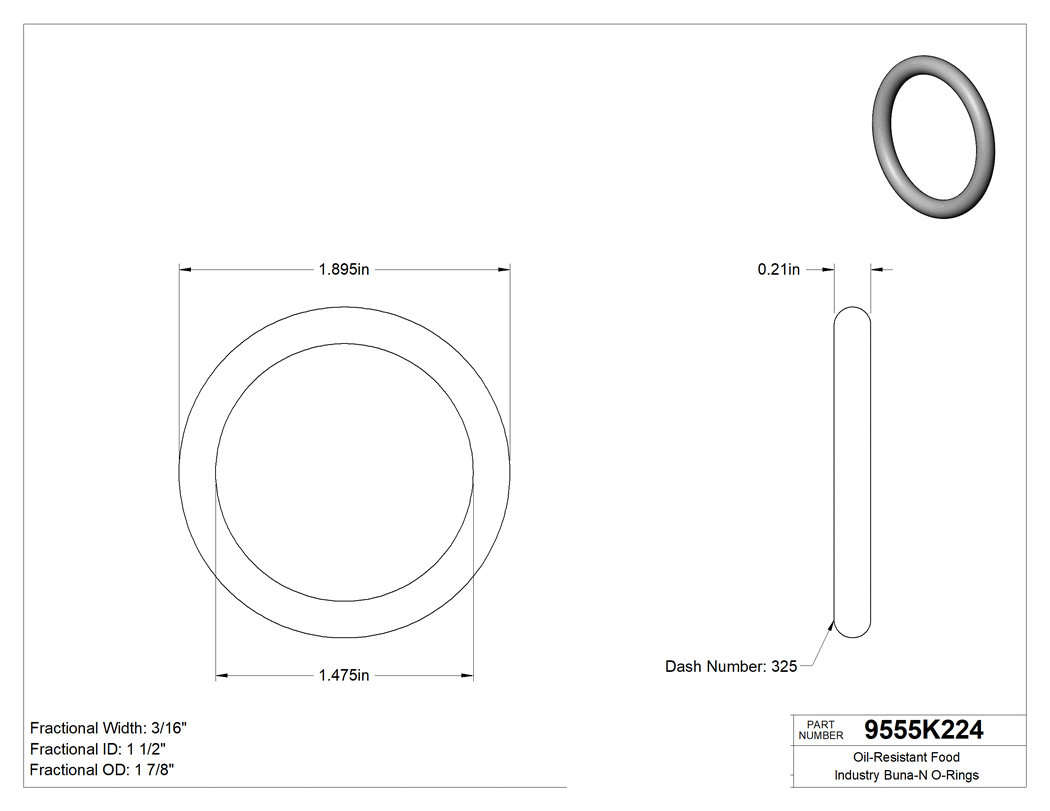 Technical drawing - 9555K224